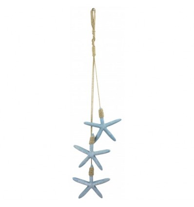 Decoratiune cu 3 stele de mare bleu din rasina