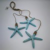 Decoratiune cu 3 stele de mare bleu din rasina